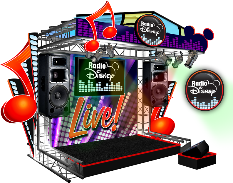 Radio Disney Karaoke Stage - Karaoke Stage Design Clipart (800x800), Png Download