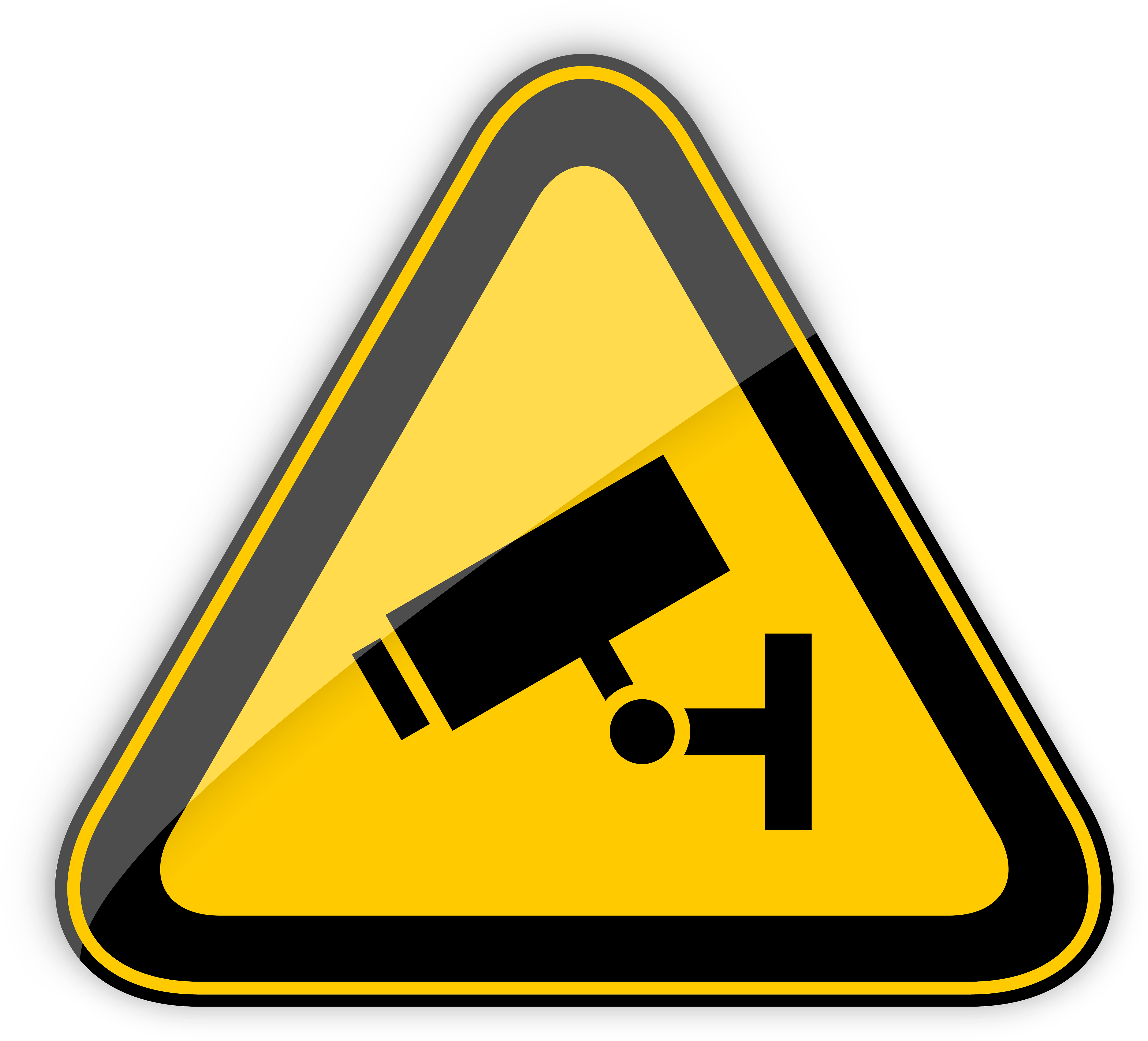 Cctv In Operation Warning Sign Png Clipart - Bio Hazard Sign Png Transparent Png (5000x4584), Png Download