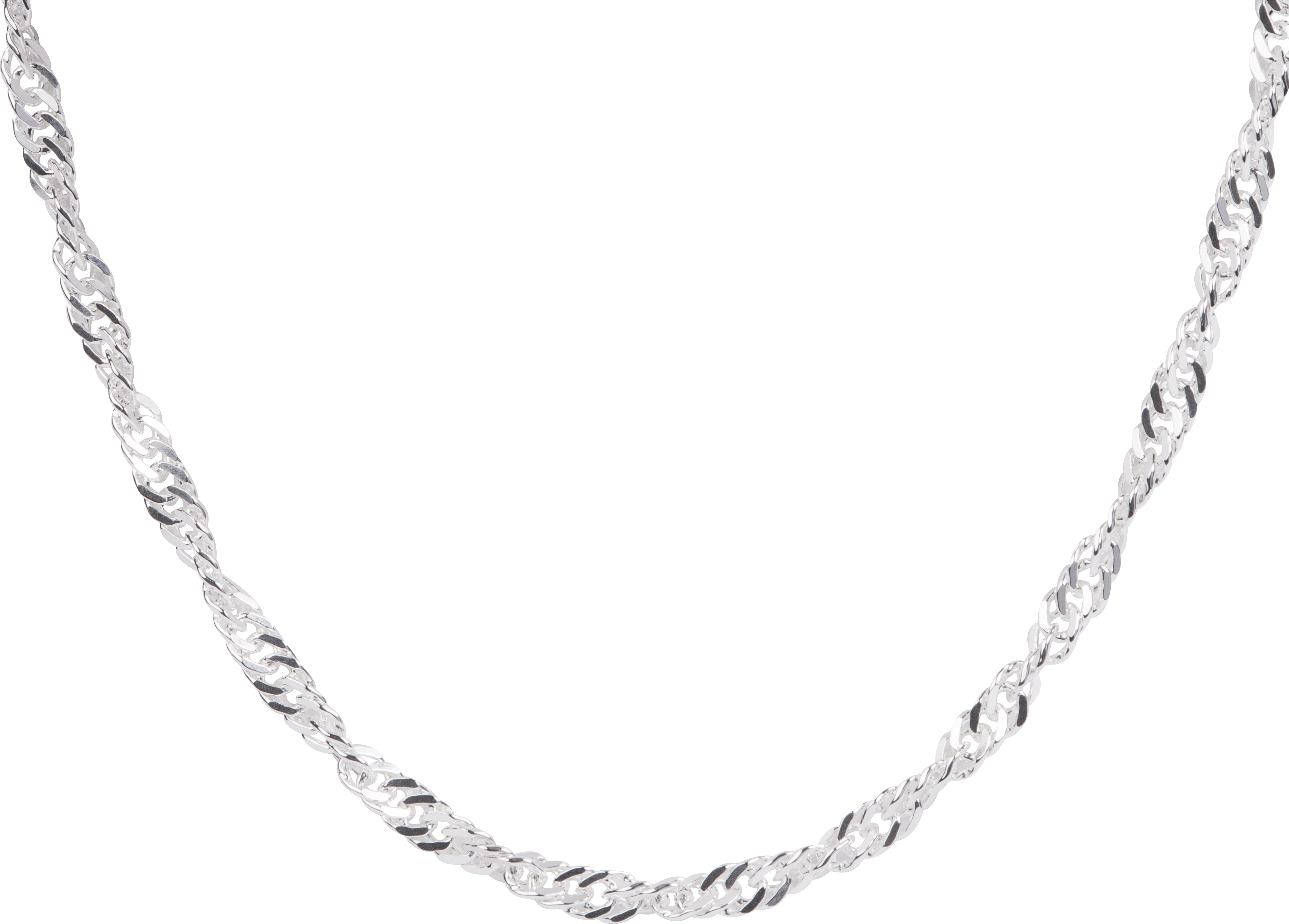 Sterling Silver Singapore Chain North Jewellery - Most Expensive Tiffany Necklace Clipart (4290x4290), Png Download