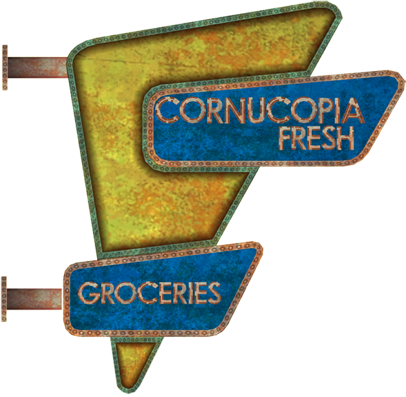Cornucopia Fresh Groceries - Sign Clipart (800x640), Png Download