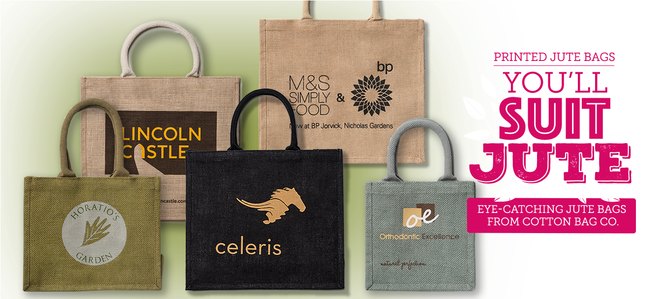 Jute Bag Printing Clipart (1400x607), Png Download