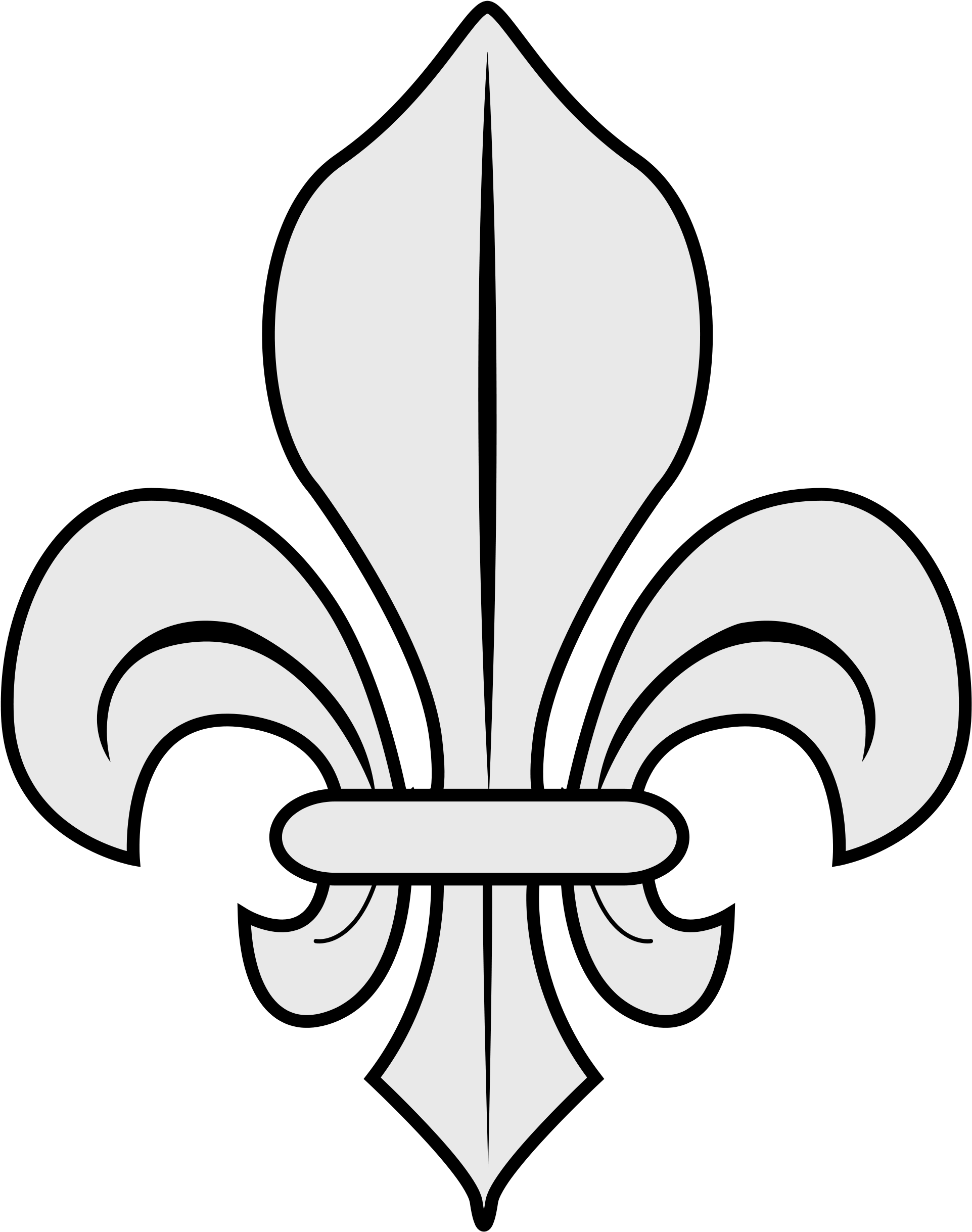 Open - Heraldic Lily Png Free Clipart (2000x2521), Png Download