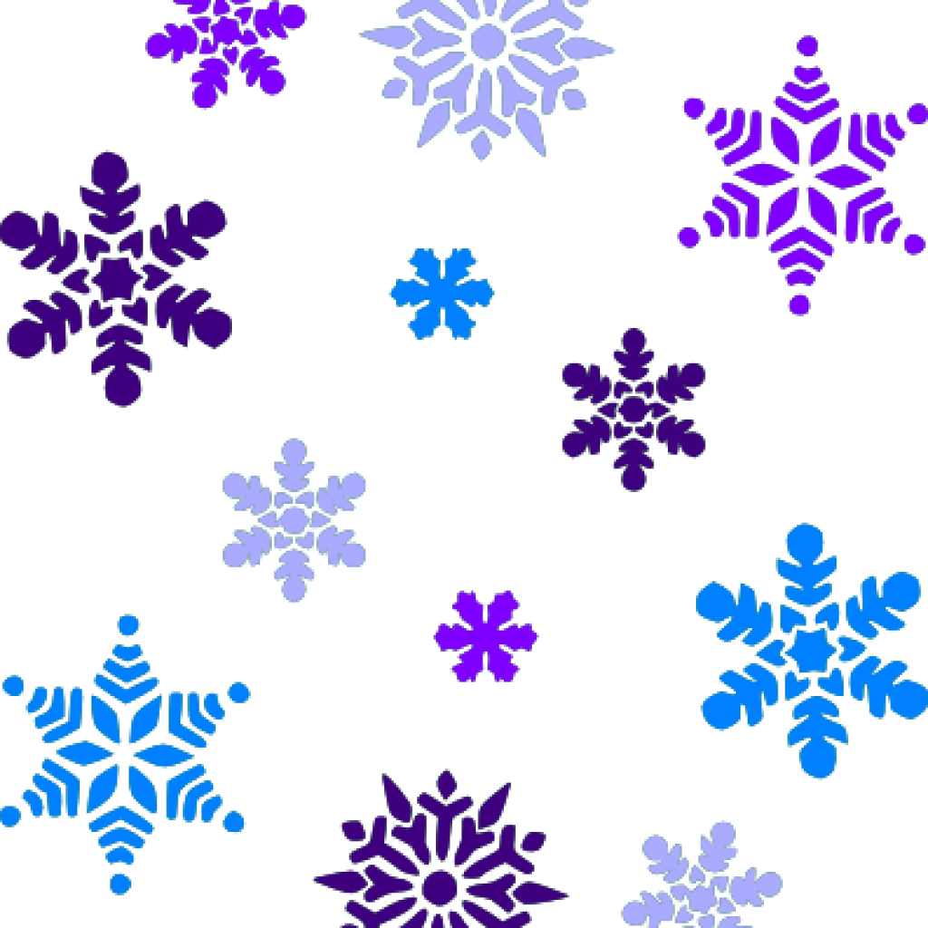 Clipart Snowflakes Free Snowflake Clipart Multi Blue - Black And White Clip Art Snow - Png Download (1024x1024), Png Download