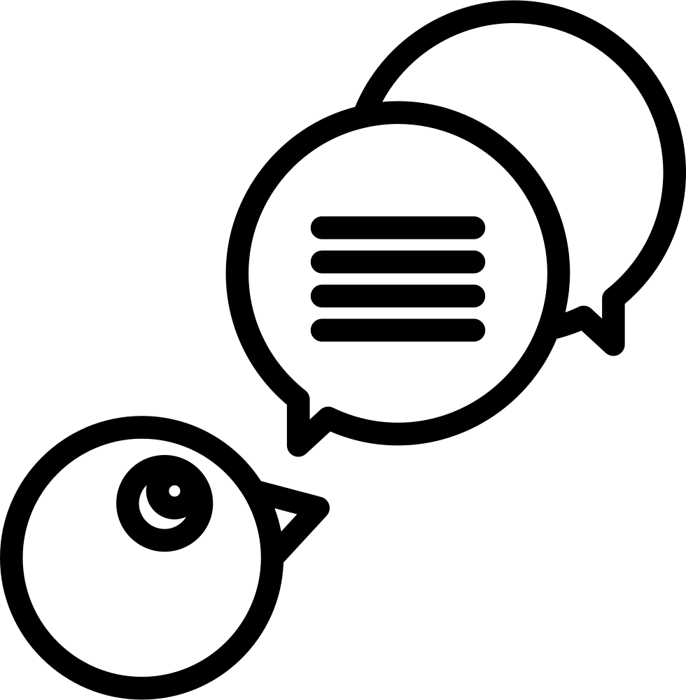 Speech Bubbles Outline Symbol In A Circle Comments - Symbol Clipart (980x1000), Png Download