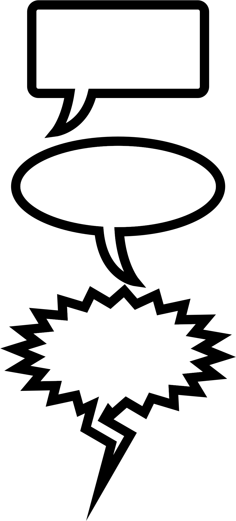 Big Image - Speech Bubbles Clipart (998x2400), Png Download