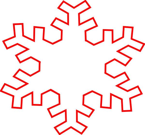 Snowflake Clipart Outline - Christmas Snowflakes Cut Out - Png Download (600x560), Png Download