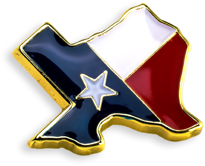 'texas' Flag Pin - Texas Pin Png Clipart (600x543), Png Download
