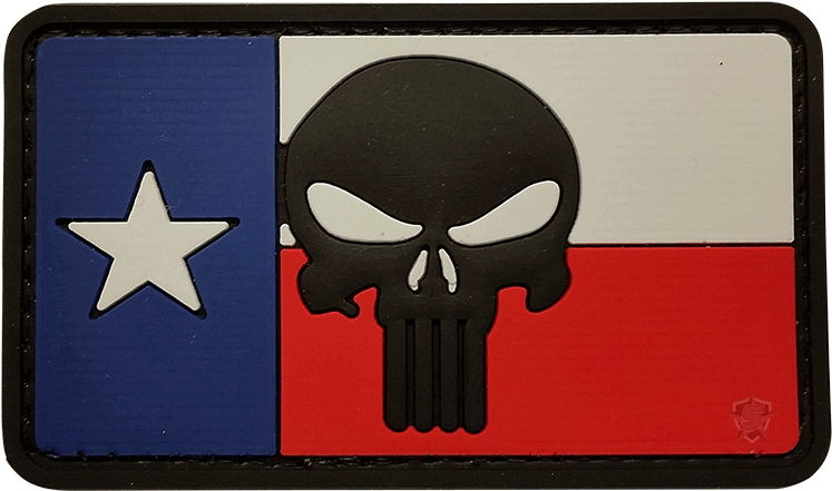 Punisher Texas Flag Morale Patch - Punisher Skull Texas Flag Clipart (900x1174), Png Download