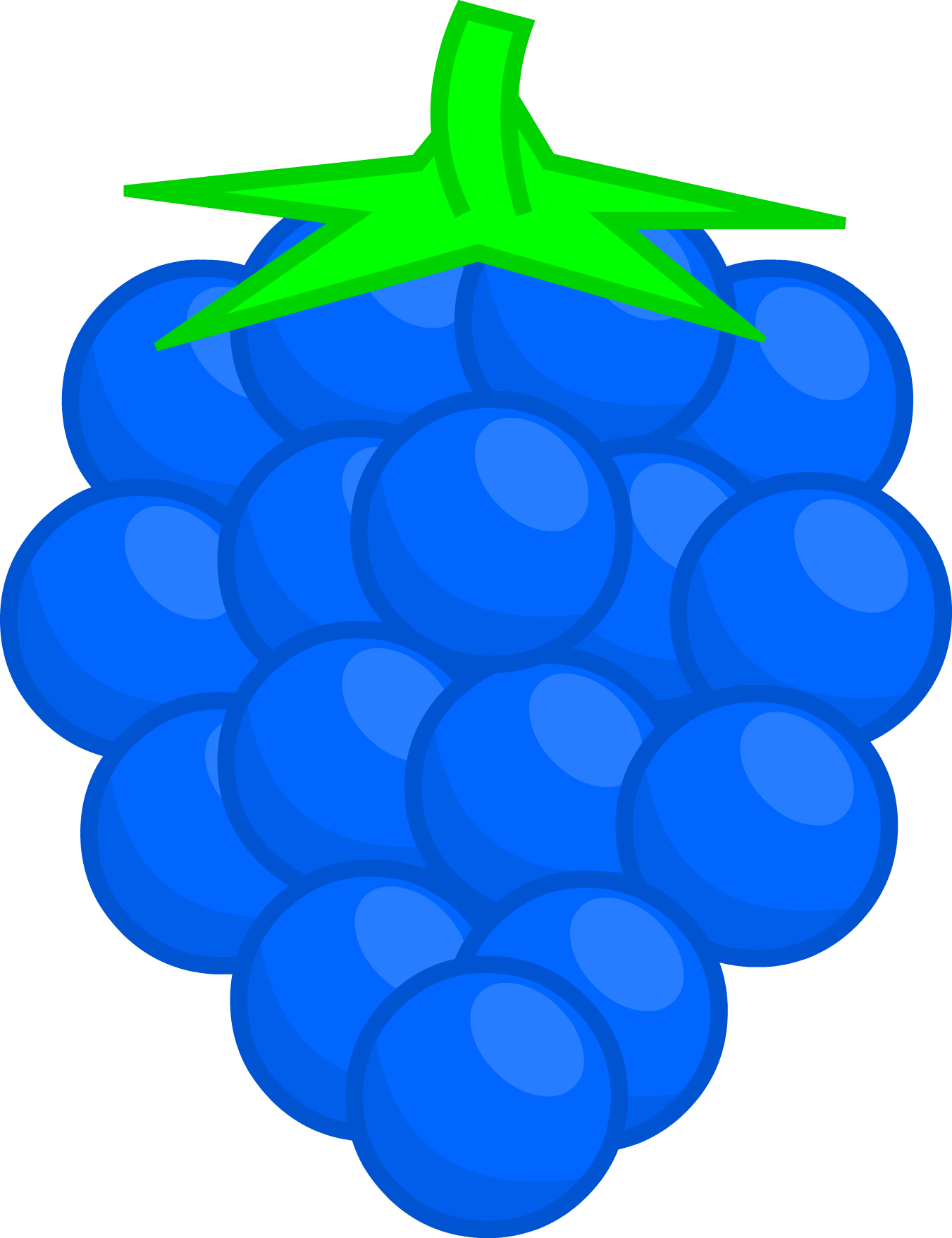 Blue Raspberry Png - Blue Raspberry Cartoon No Background Clipart (1351x1757), Png Download