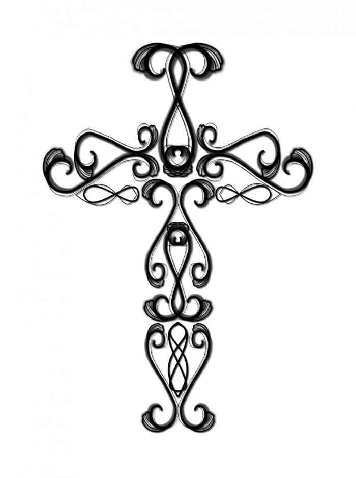 Png Fancy Cross - Cross Drawings Clipart (700x938), Png Download