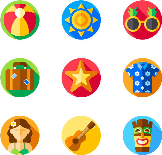 Hawaii - Flat Color Icon Clipart (600x564), Png Download