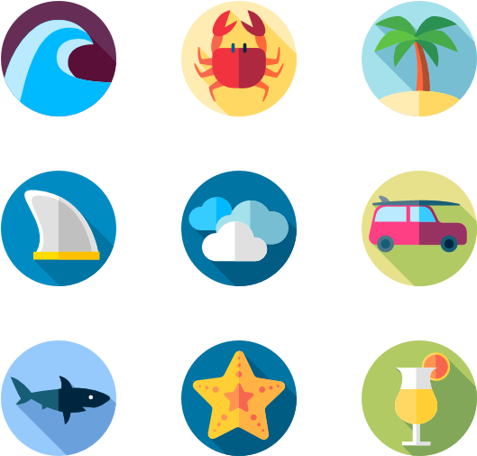 Surf - Flat Icon Clipart (600x564), Png Download