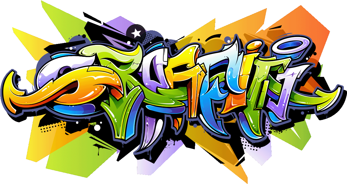 Sticker Graffiti Multi Couleurs Ambiance Sticker Col - Sticker Mural Graffiti Clipart (1200x1200), Png Download