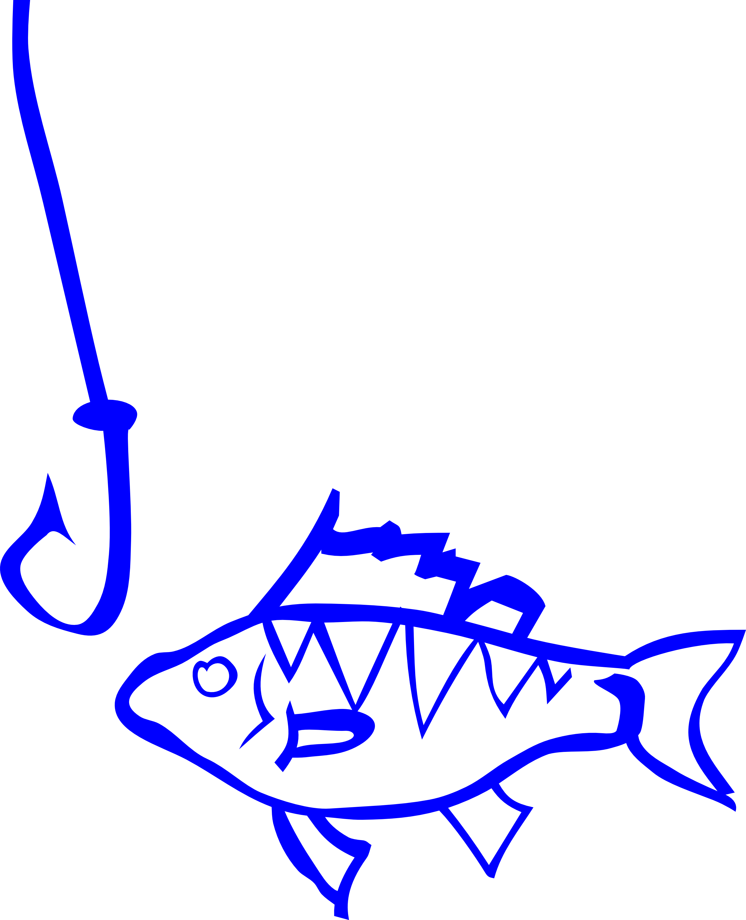 This Free Icons Png Design Of Graffiti Fish And Hook Clipart (1945x2400), Png Download