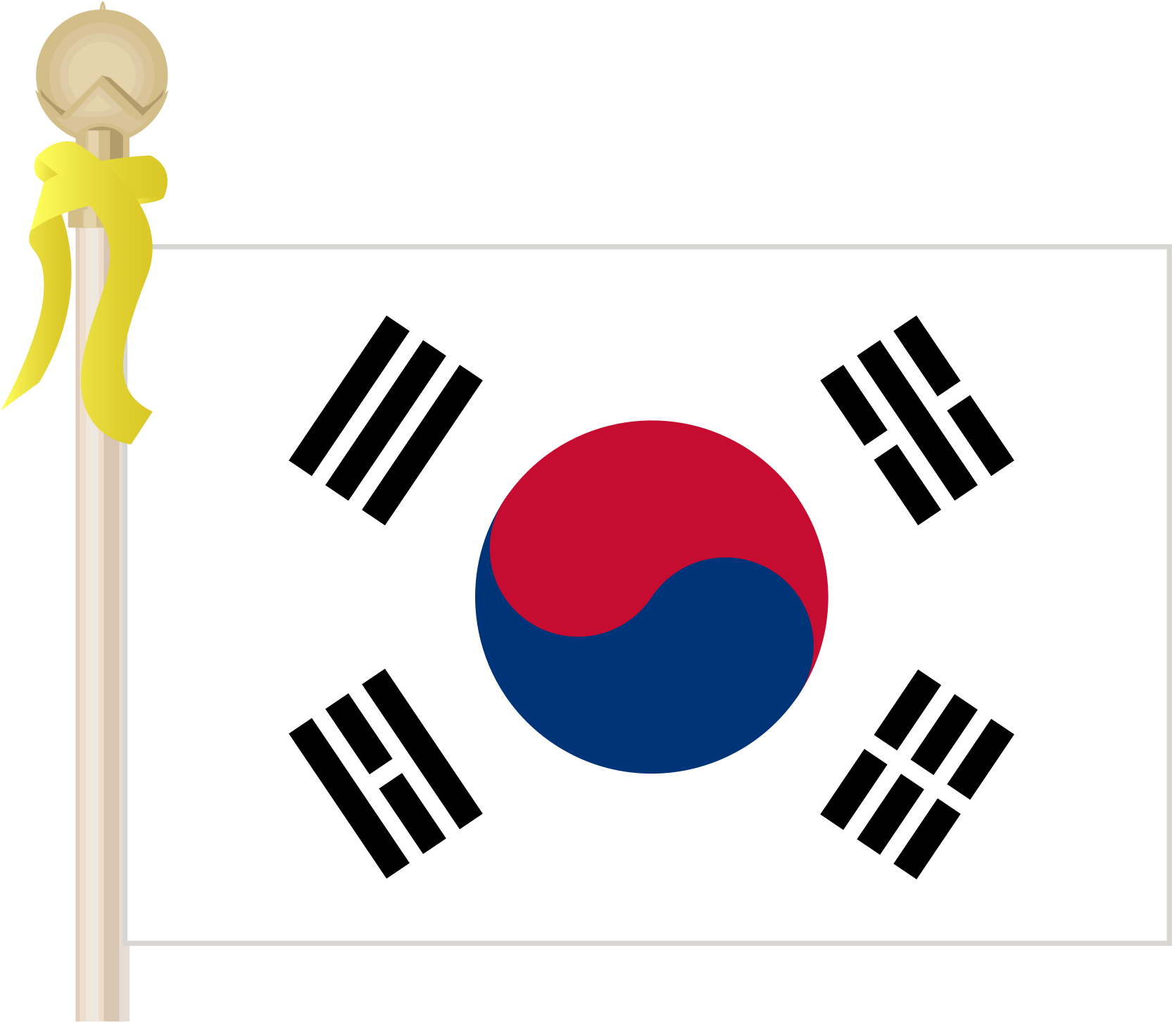 Open - South Korea Flag Clipart (2000x1455), Png Download