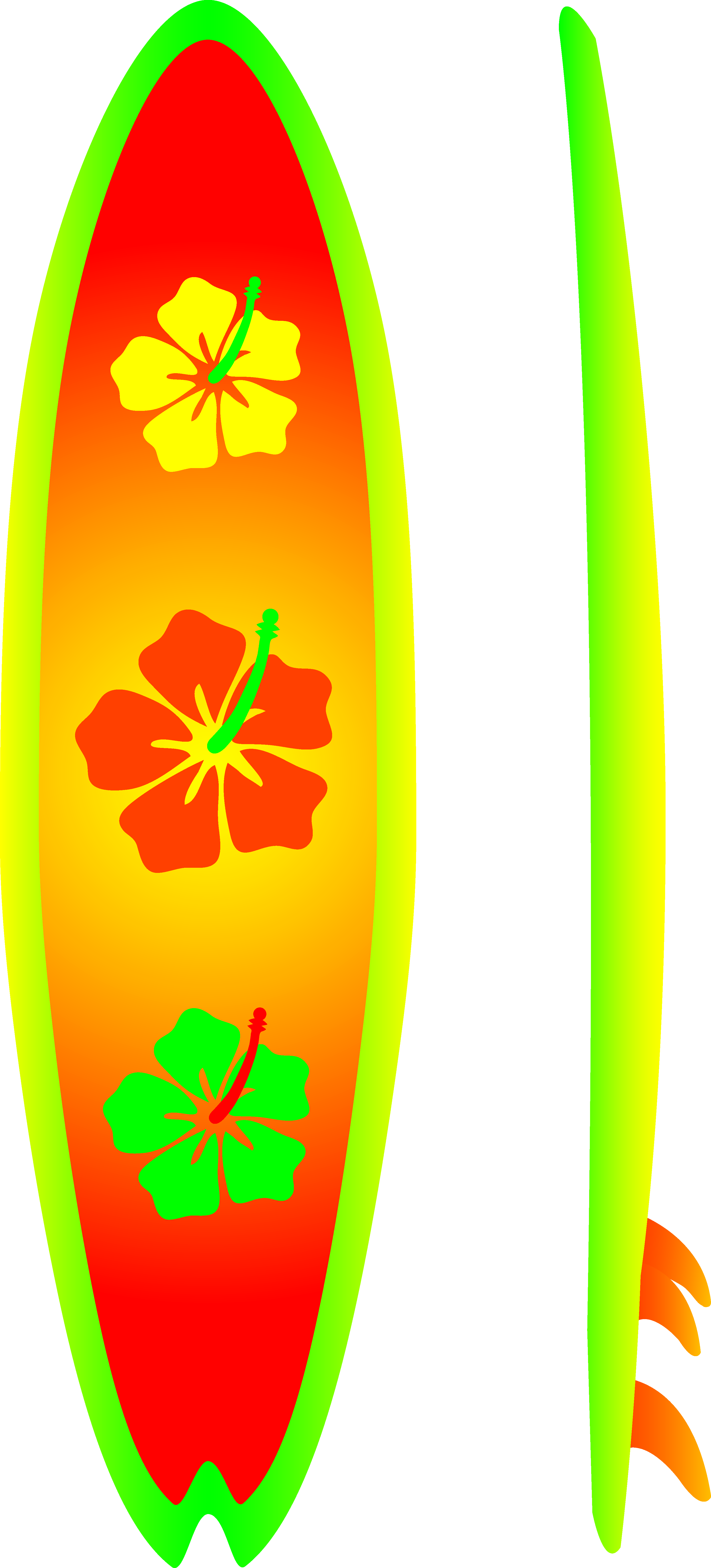 Surfboard Clipart Surfer Boy - Surfboard Clipart Free - Png Download (3192x7038), Png Download