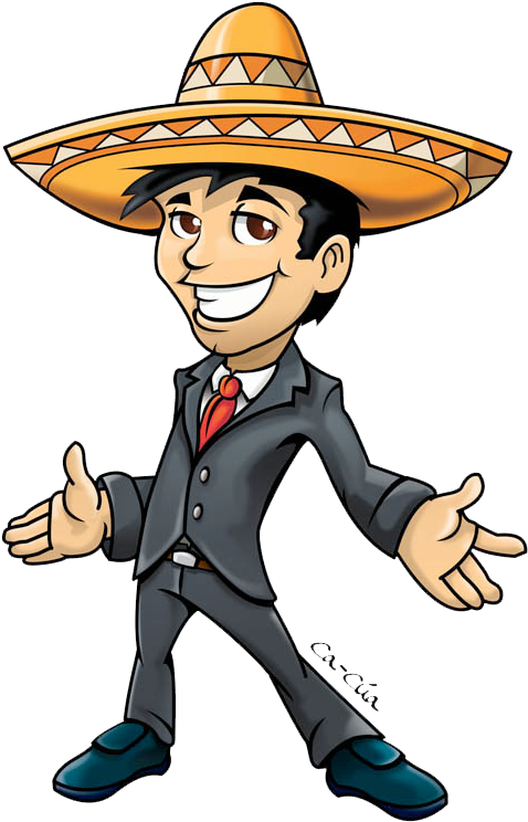 Mariachi Caricatura Png Clipart (487x761), Png Download