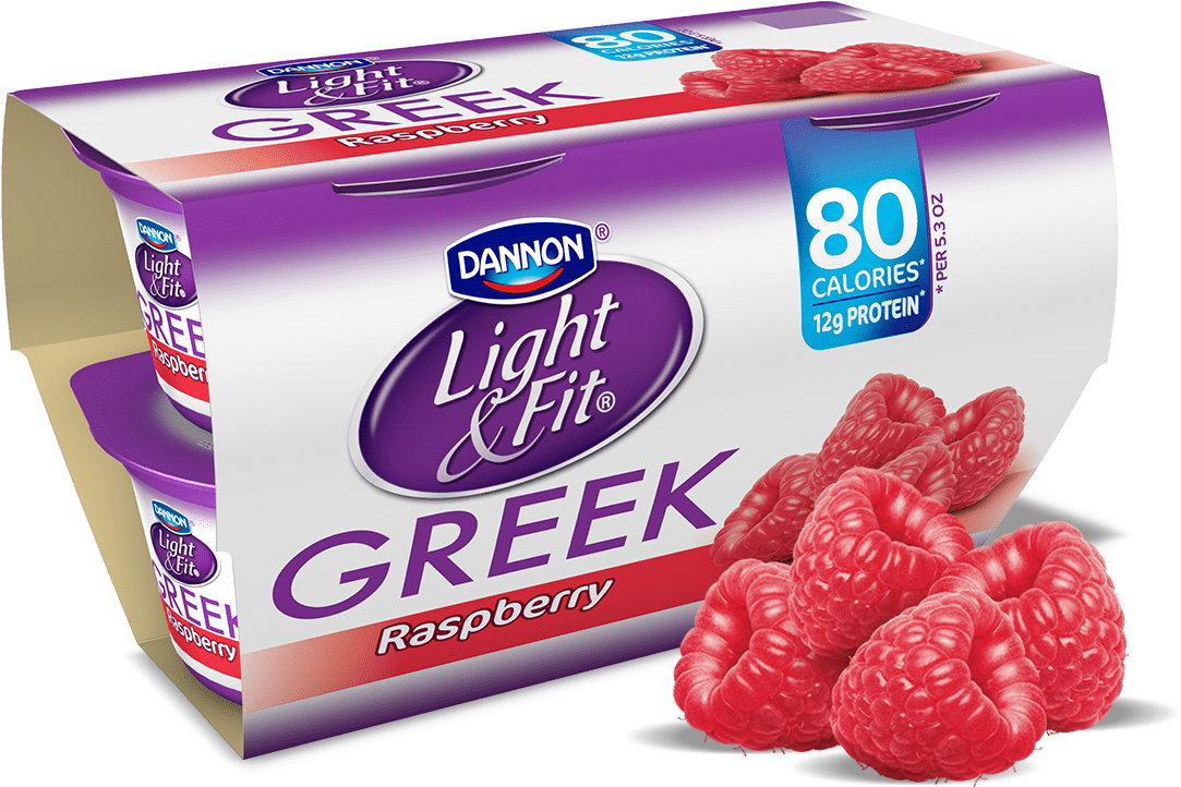 Greek Yogurt Raspberry - Dannon Greek Yogurt Raspberry Clipart (1140x810), Png Download
