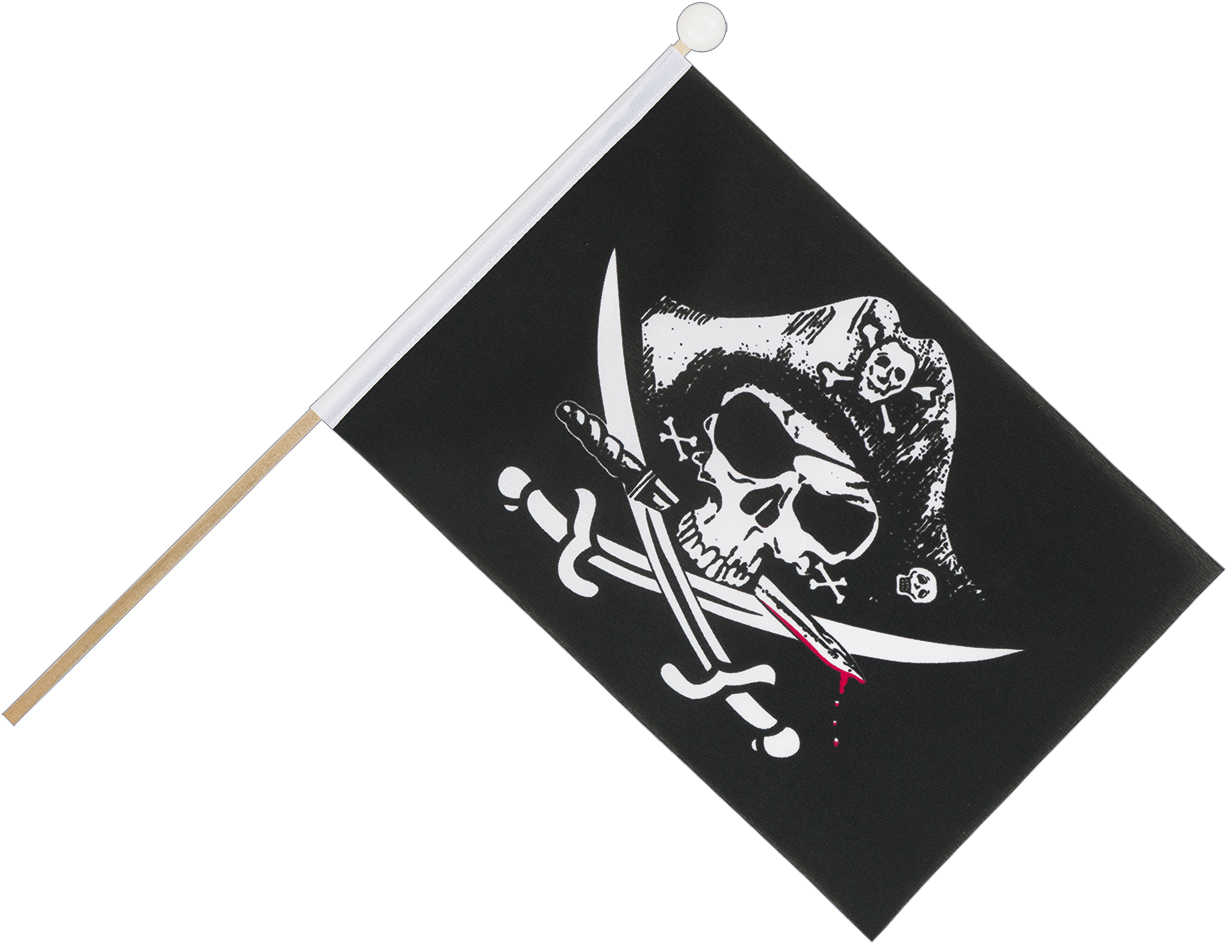 Pirate With Bloody Sabre - Pirate Flag Clipart (1500x1260), Png Download
