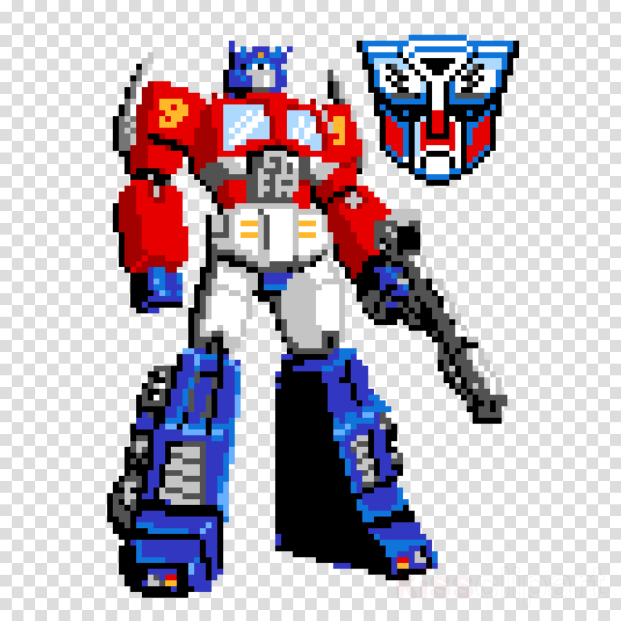 Optimus Prime Pixel Art Clipart Optimus Prime Bumblebee - Optimus Prime Pixel Png Transparent Png (900x900), Png Download