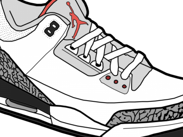 Original - Jordan Shoes Drawing Clipart (640x480), Png Download