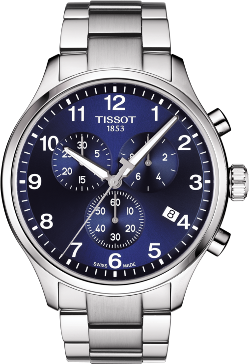 T1166171104701 - Tissot Blue Dial Watch Clipart (555x840), Png Download