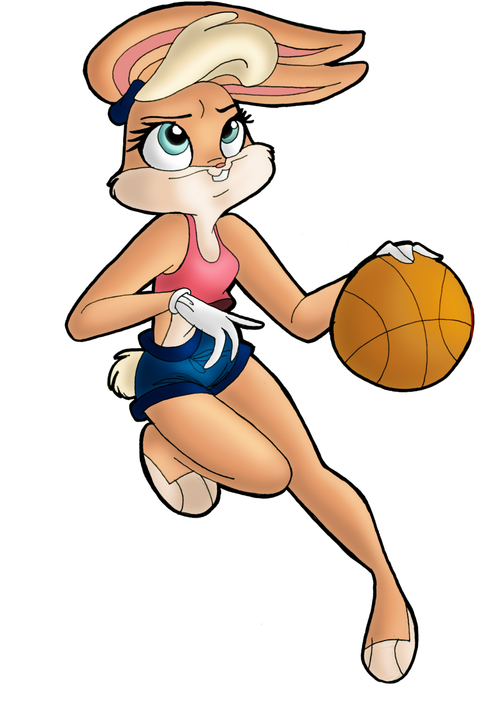 Basketball Clipart Bugs Bunny - Lola Bunny Looney Tunes Drawings - Png Download (1024x1446), Png Download