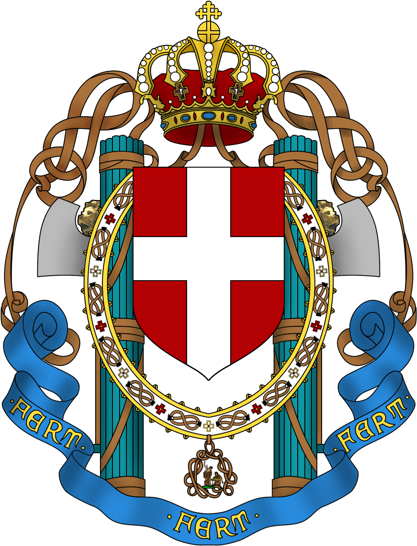 Coat Of Arms Of Italy - Italian Coat Of Arms Clipart (1654x1862), Png Download