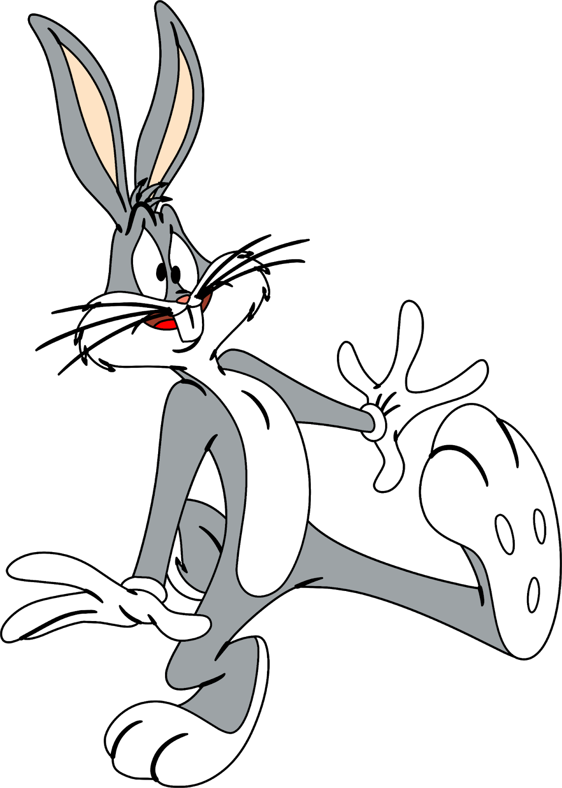 Bugs Bunny Characters, Bugs Bunny Cartoon Characters, - Bugs Bunny Scared Clipart (1141x1600), Png Download