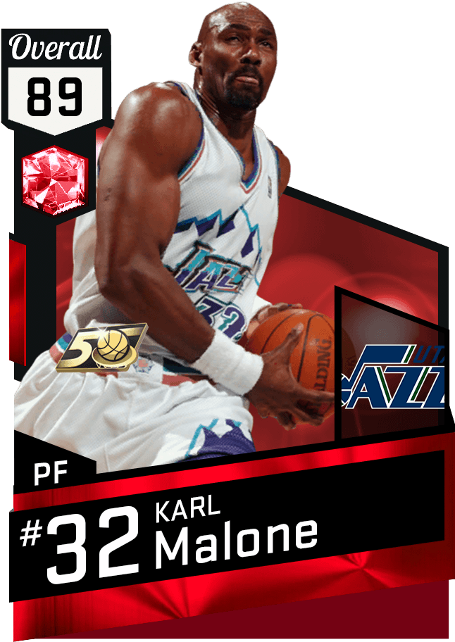 Droppin 50 Collection, Ruby Klay Thompson - Nba 2k17 Karl Malone Clipart (651x941), Png Download