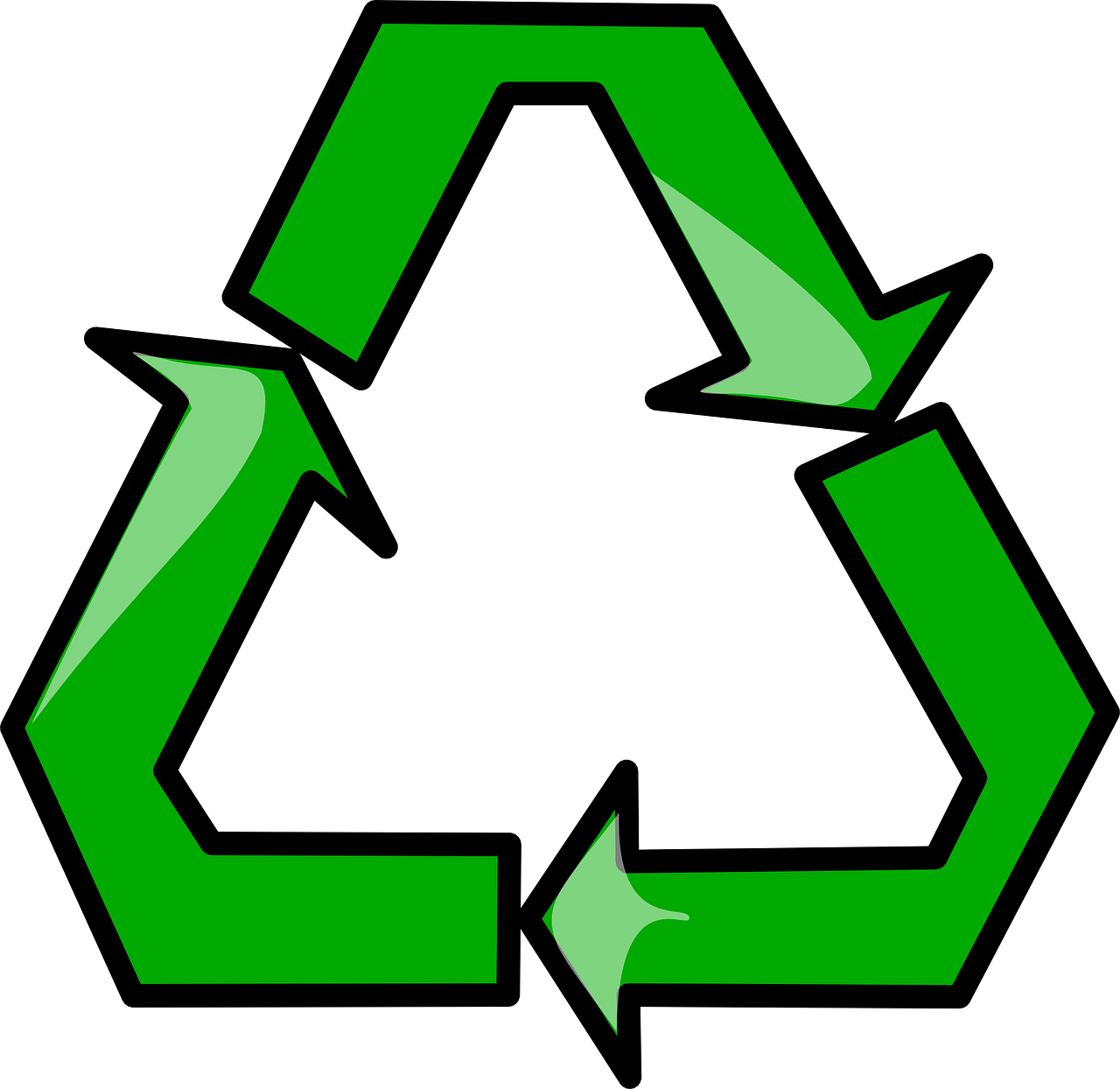 Recycling Symbol Png - Cartoon Recycle Symbol Clipart (1280x1244), Png Download