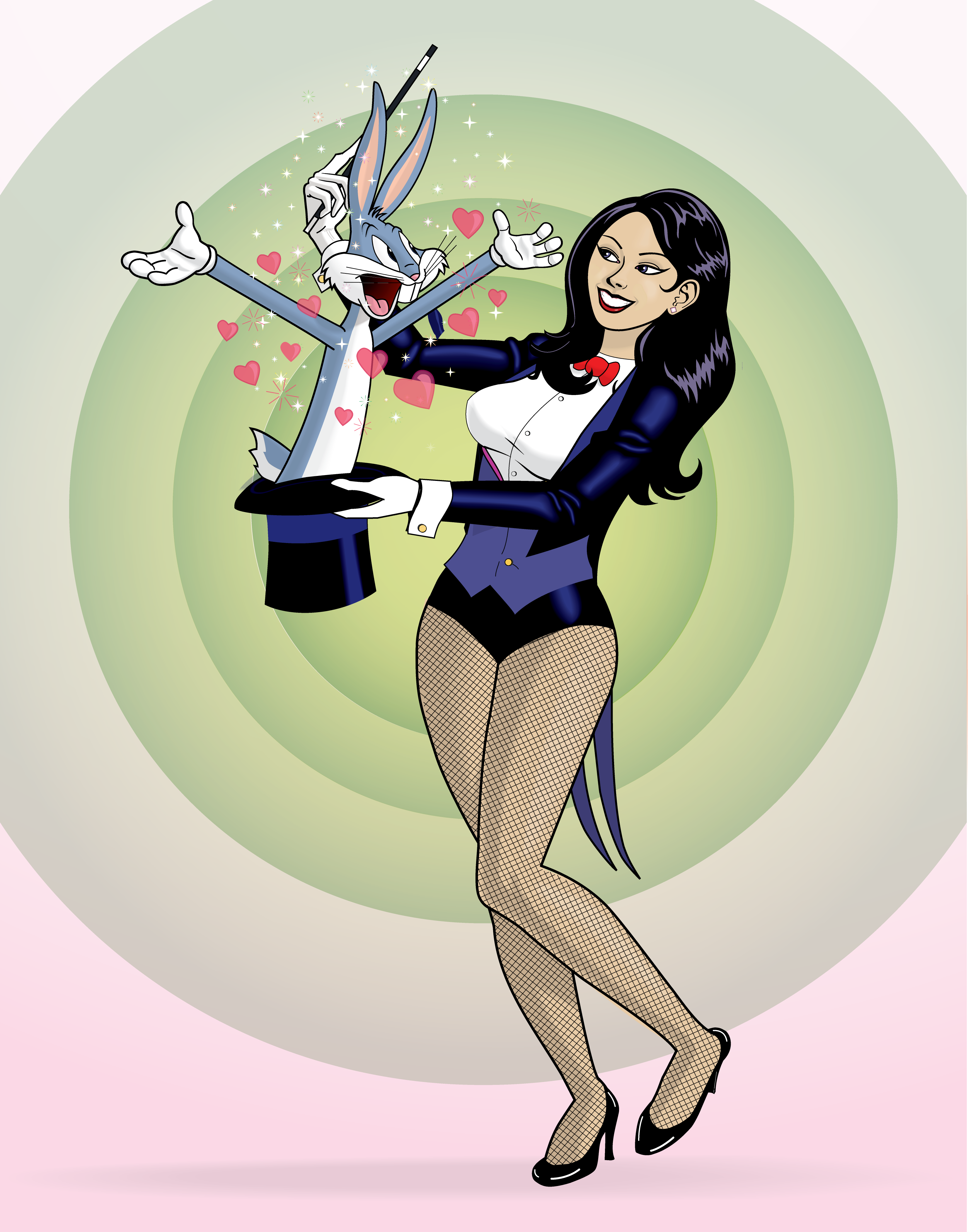 Bugs Bunny & Zatanna - Bugs Bunny Cute Deviantart Clipart (3304x4204), Png Download