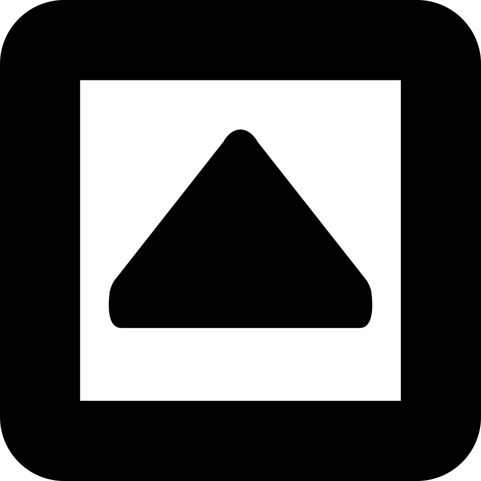 Up Arrow Triangle In A Square Gross Outline Comments - Simbolo De Un Triangulo Dentro De Un Cuadrado Clipart (980x980), Png Download