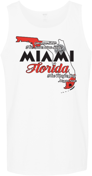 Core Stare Brand Rep Your City Miami Tank Top - Active Tank Clipart (555x710), Png Download