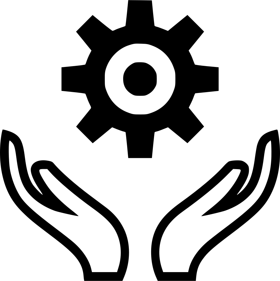Png File Svg - Hand And Gear Png Clipart (980x982), Png Download