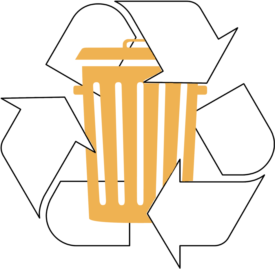 Trash And Recycling Symbol - Recycling Logo White Png Clipart (1000x1000), Png Download