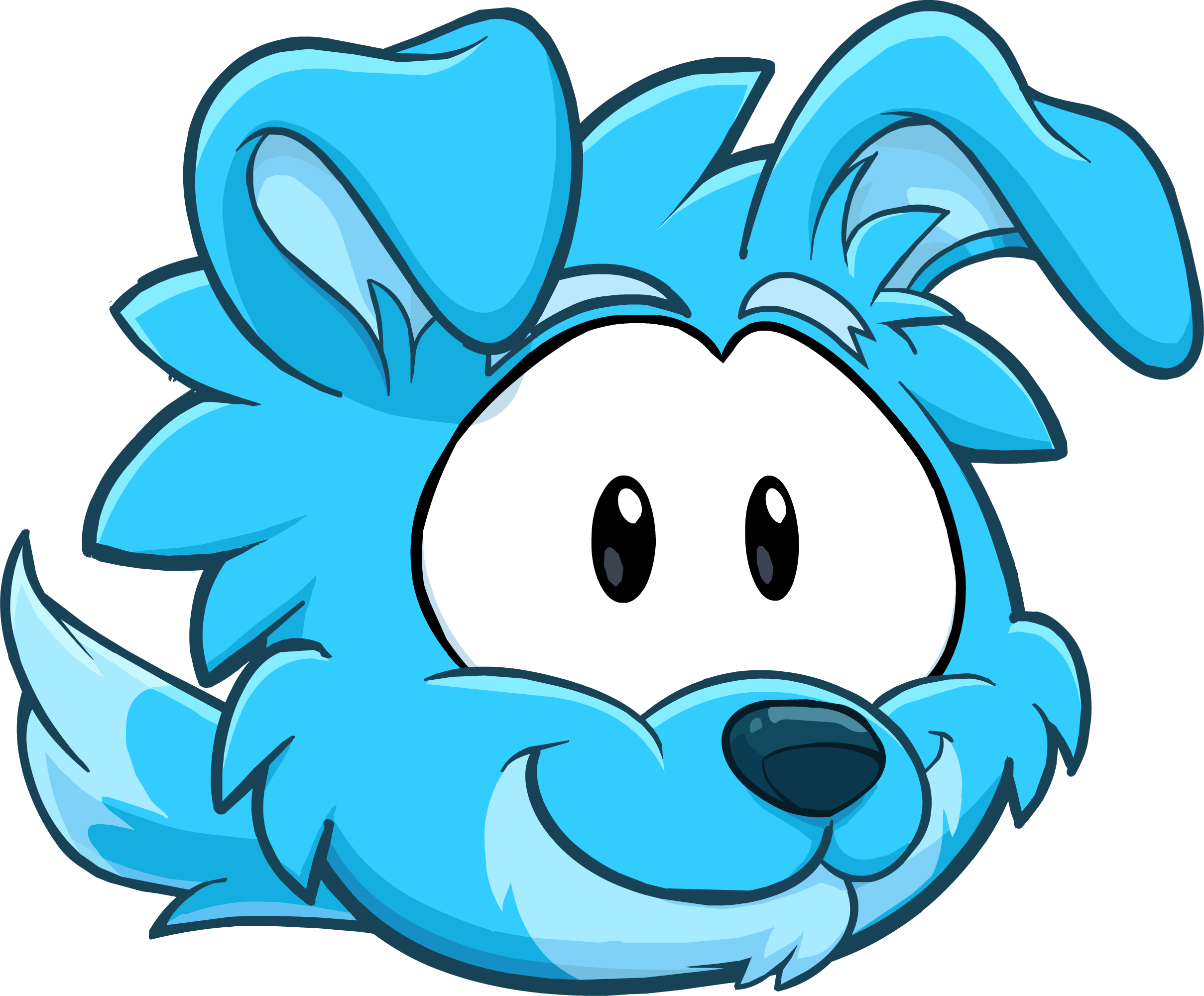 Club Penguin Drilling Coloring Page Blue Border Collie - Club Penguin Dog Puffle Clipart (2418x2000), Png Download