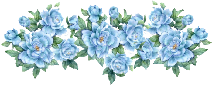Free Vintage Flower Graphics - Floral Azul E Rosa Png Clipart (826x502), Png Download