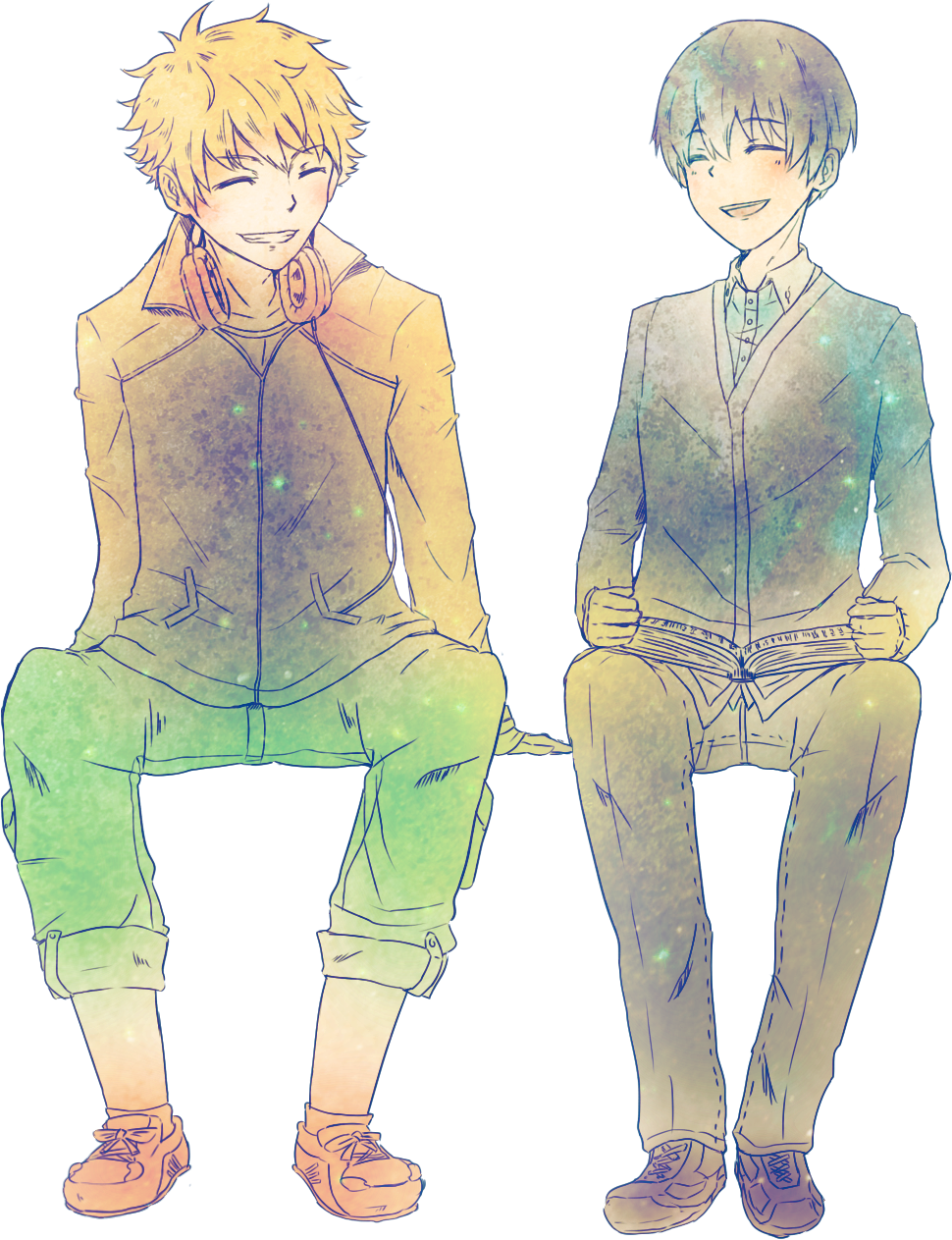 Hide And Kaneki Looking Adorable Together - Kaneki And Hide Ship Clipart (970x1263), Png Download