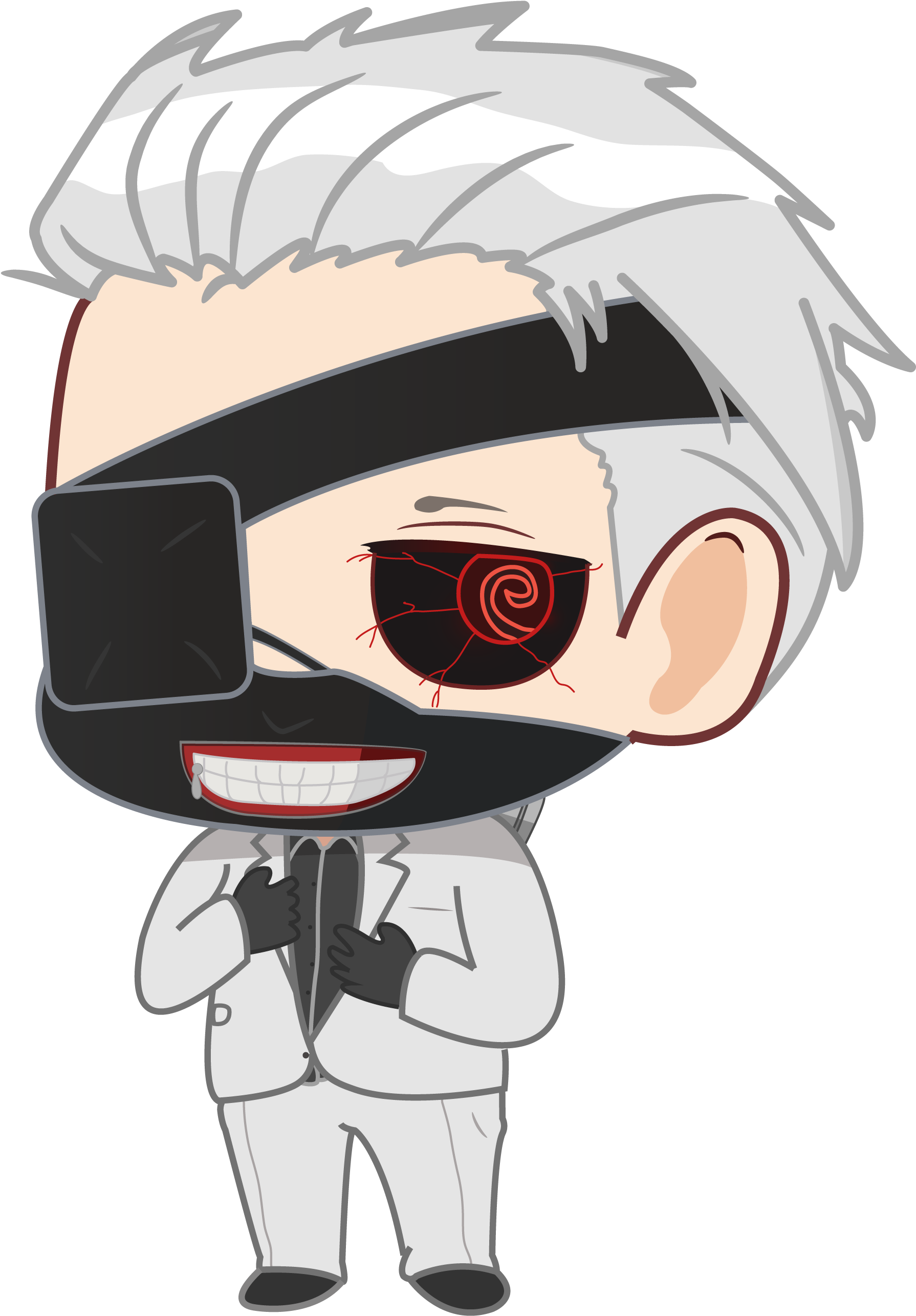 Tokyoghoul - Kaneki Black Reaper Chibi Clipart (3000x3000), Png Download