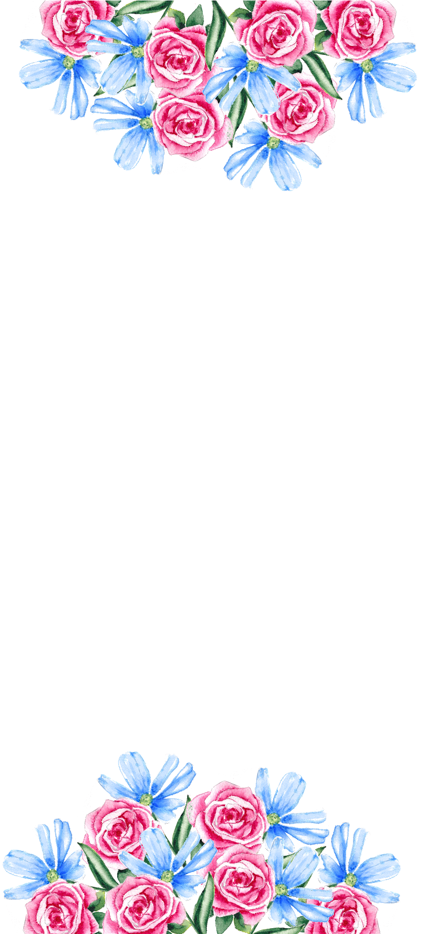 Red And Blue Flowers - Hybrid Tea Rose Clipart (1080x1920), Png Download