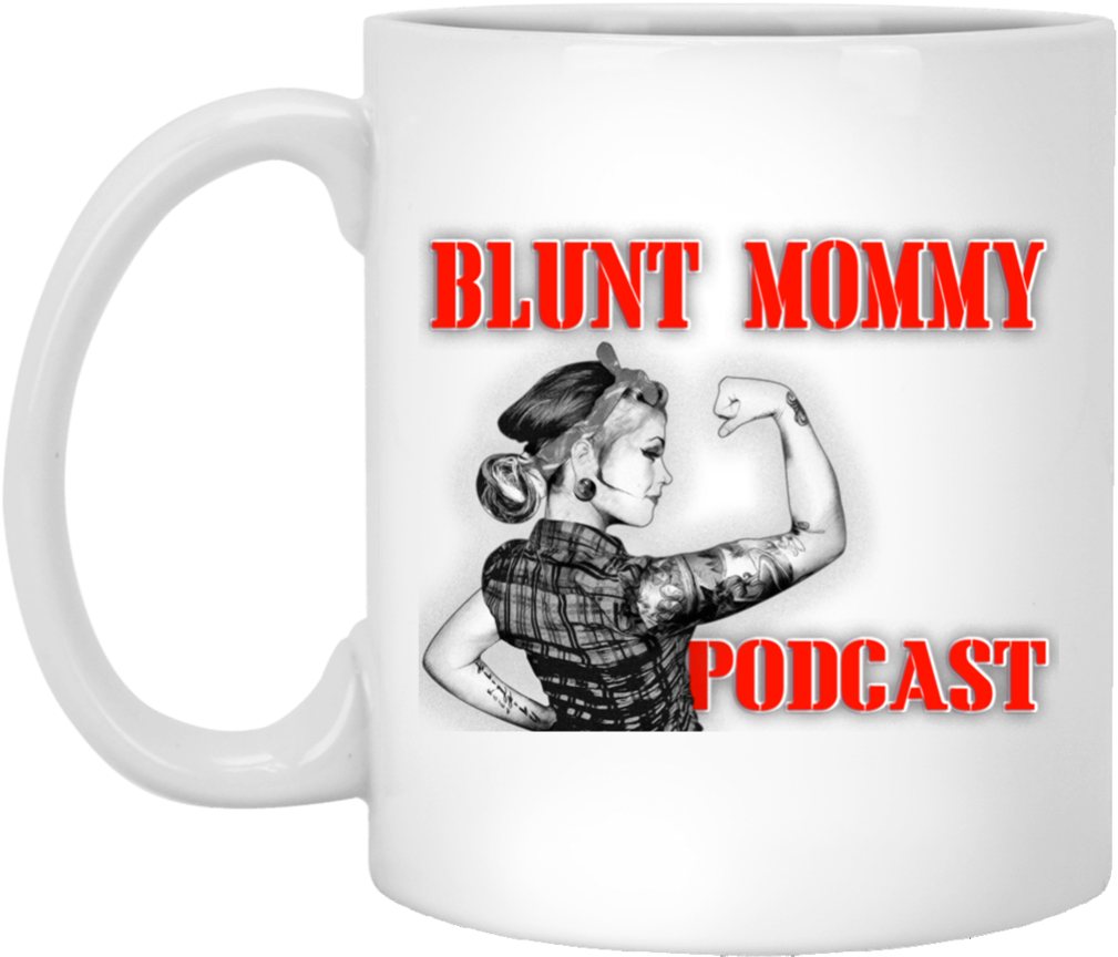 Blunt Mommy Podcast White Mug Clipart (1009x864), Png Download
