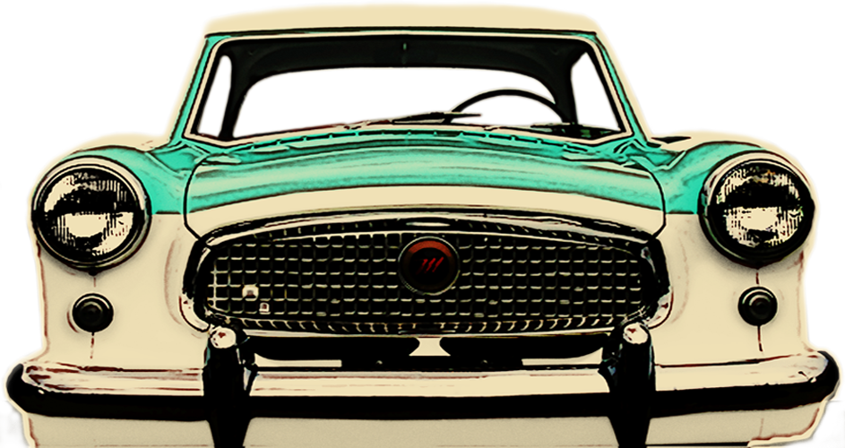 Car Vintage - Vintage Car Back Png Clipart (943x500), Png Download