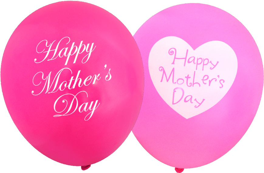 Assorted Happy Mother's Day Balloons [1839] - Birthday Balloons Pink Png Clipart (876x1152), Png Download