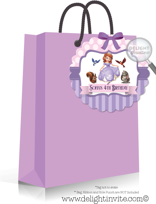 Sofia The First Favor Tag - Sofia The First Thank You Tags Clipart (613x822), Png Download