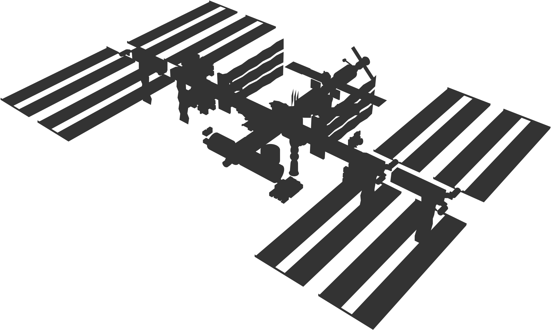 International Space Station Png - International Space Station Vector Clipart (2000x1260), Png Download