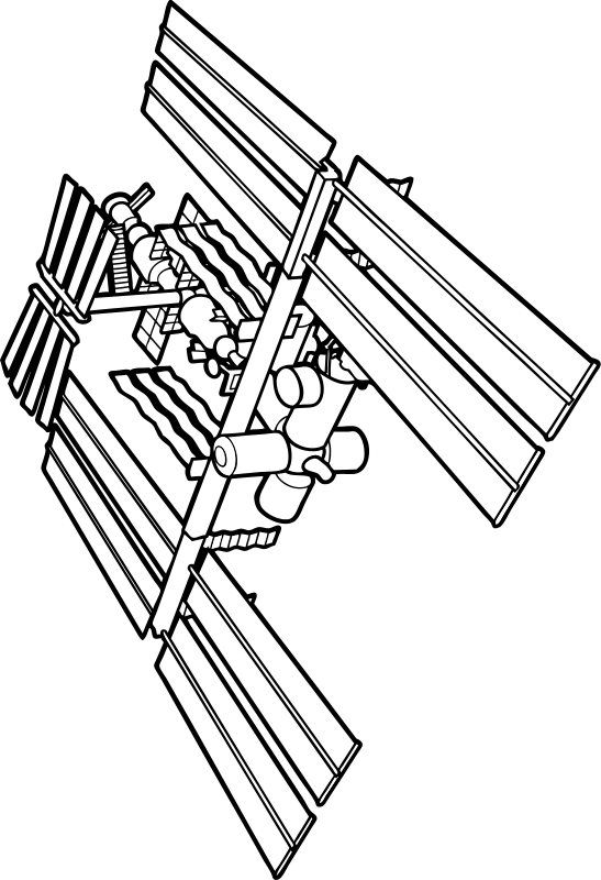 Johnny Automatic International Space Station - International Space Station Drawing Clipart (547x800), Png Download