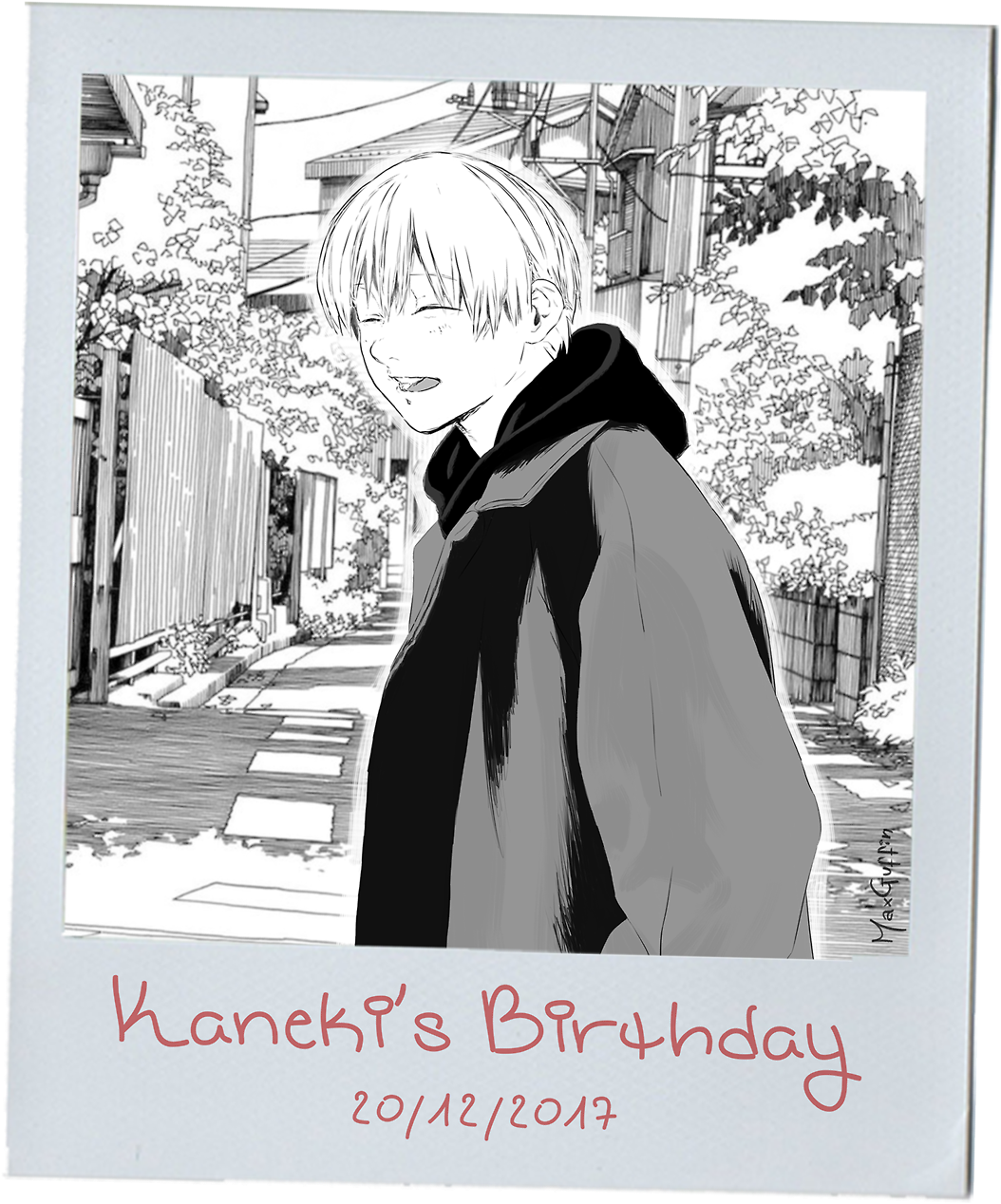 Fan Art - Happy Birthday Kaneki Clipart (1280x1280), Png Download