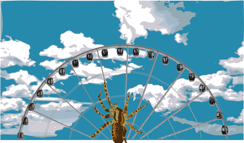 Medium Image - Ferris Wheel Of Spiders Clipart (800x467), Png Download