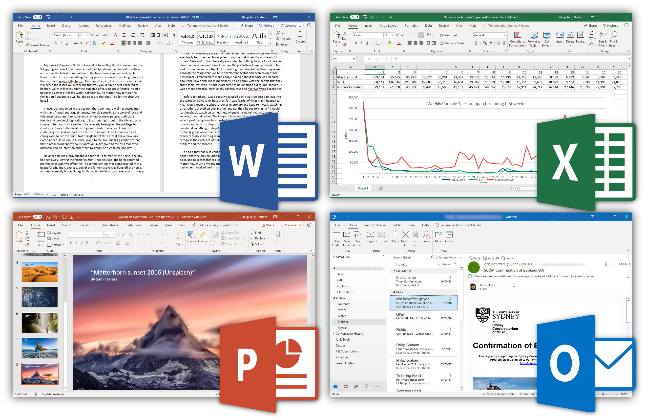 Microsoft Office - Office 2016 Vs 2019 Clipart (2628x1709), Png Download